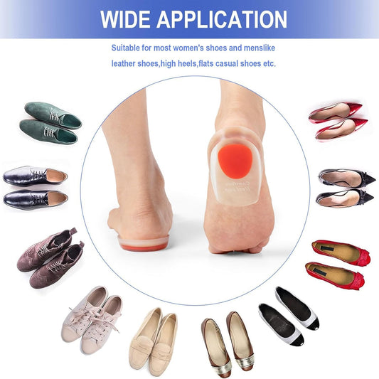 Gel Heel Cup for Plantar Fasciitis (2 pairs)