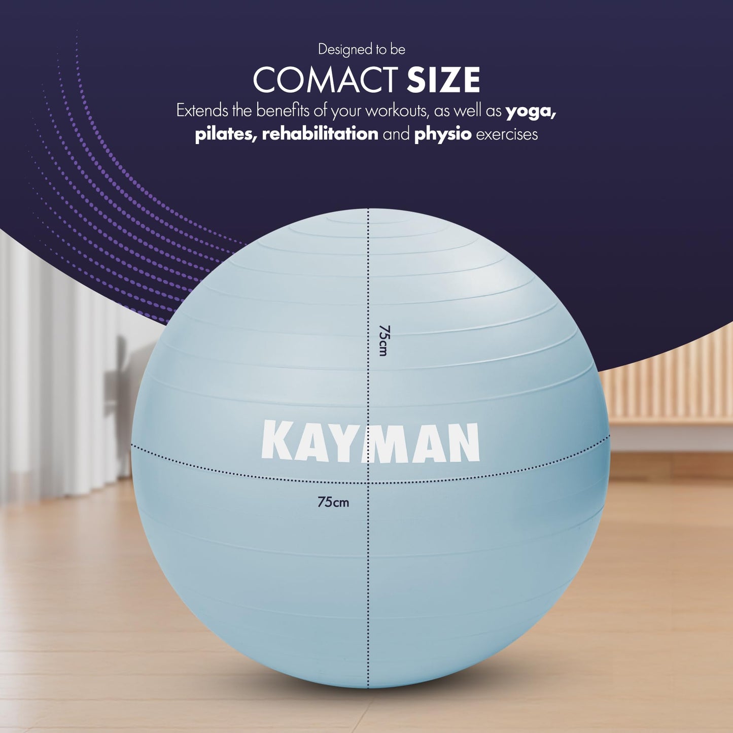 Swiss ball (55cm, 65cm, 75cm, 85cm)