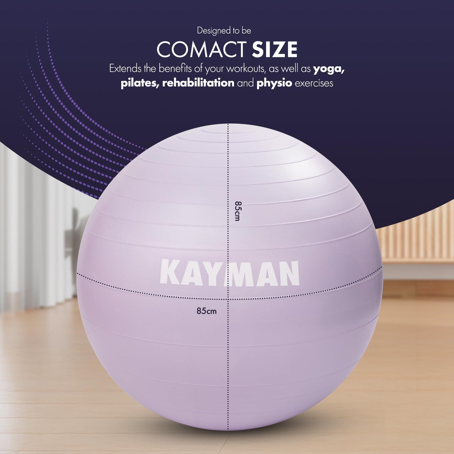 Swiss ball (55cm, 65cm, 75cm, 85cm)