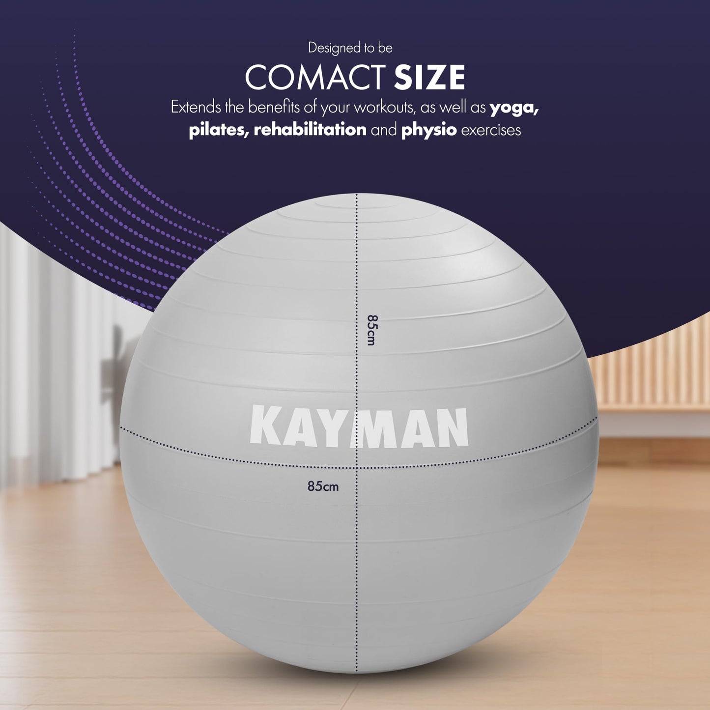 Swiss ball (55cm, 65cm, 75cm, 85cm)