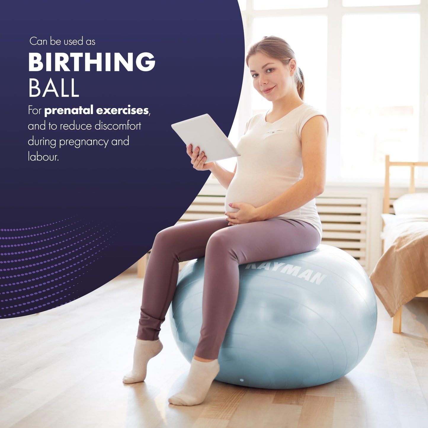 Swiss ball (55cm, 65cm, 75cm, 85cm)