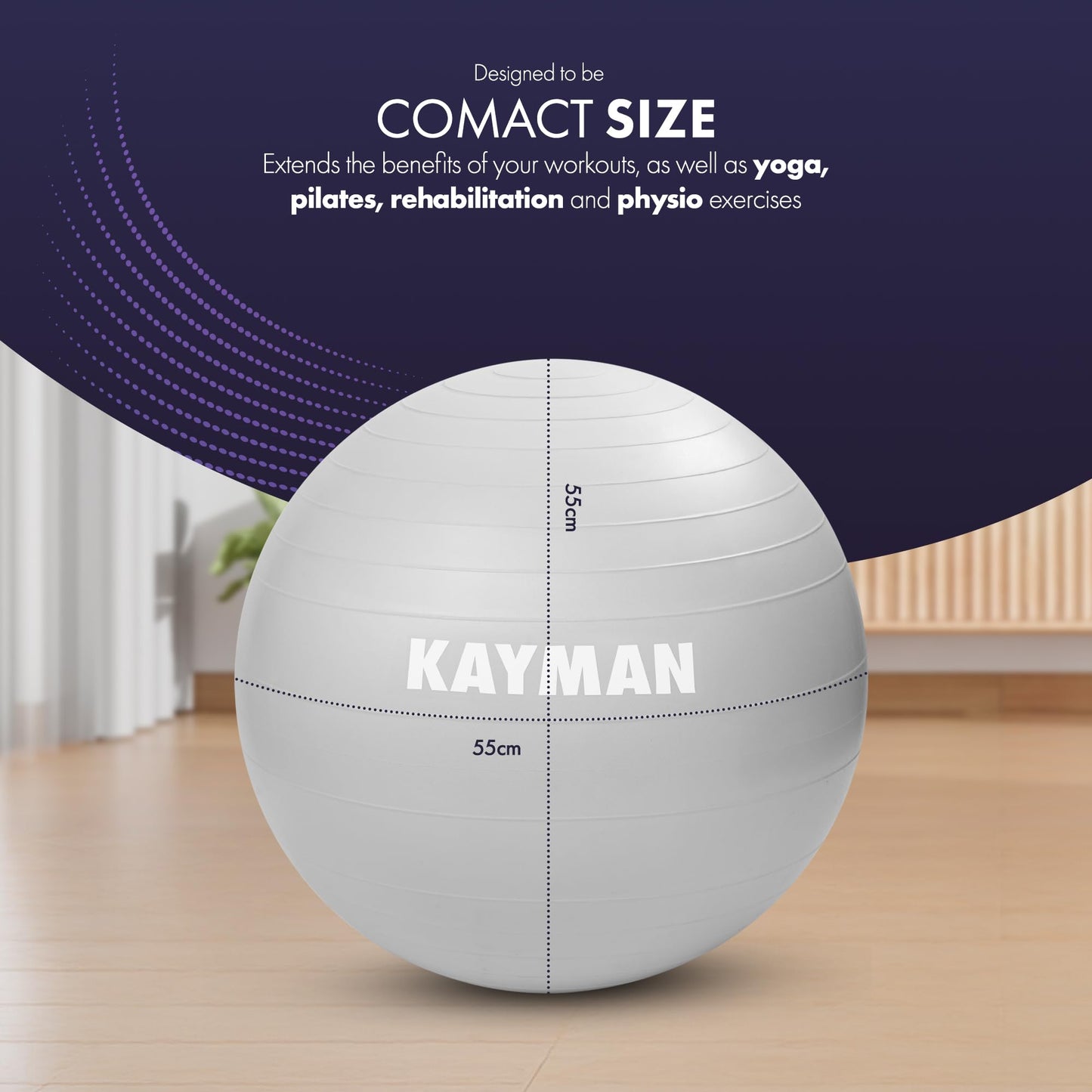 Swiss ball (55cm, 65cm, 75cm, 85cm)