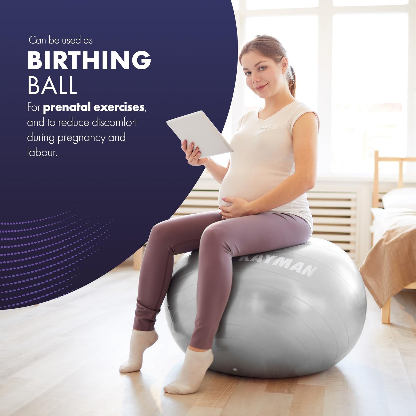 Swiss ball (55cm, 65cm, 75cm, 85cm)