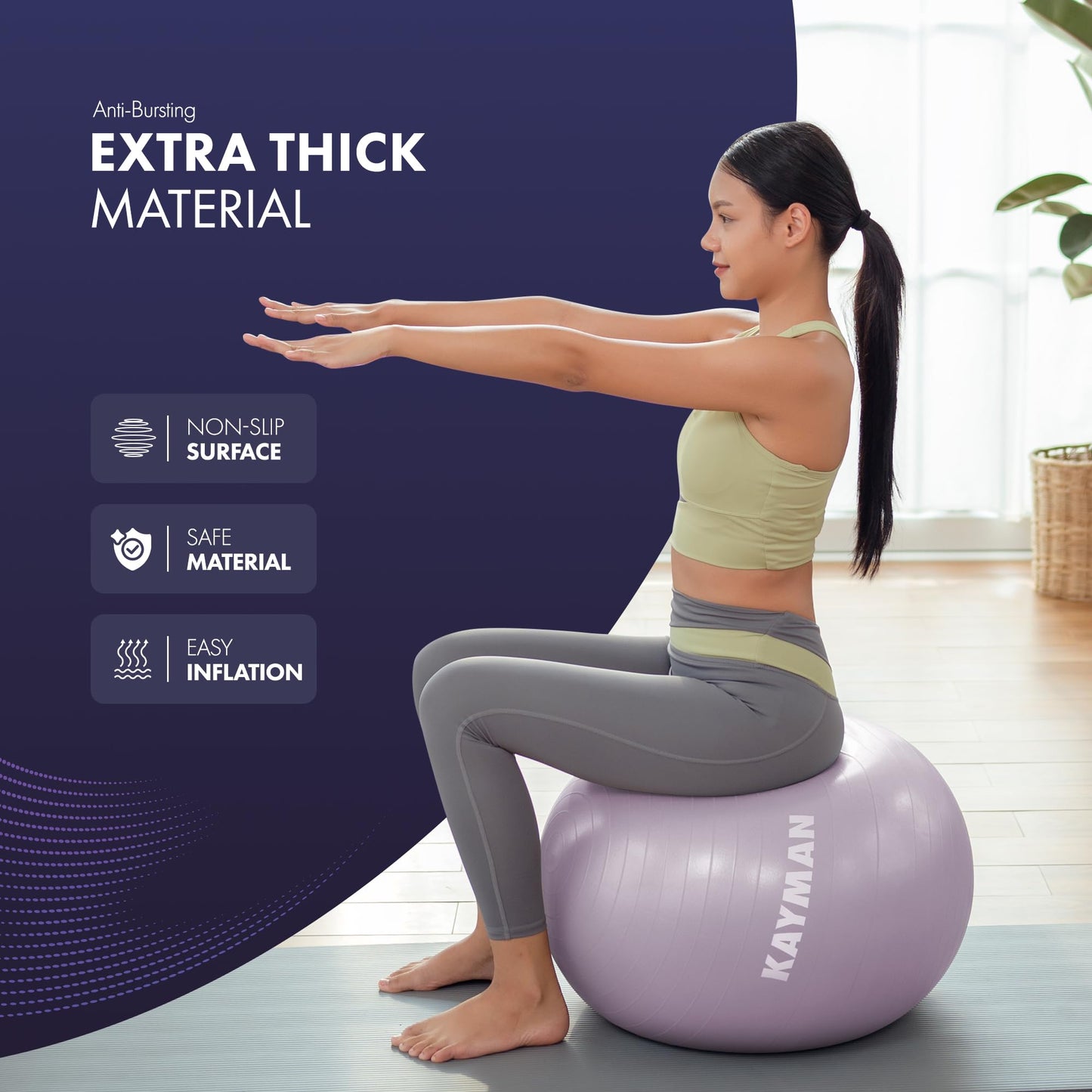 Swiss ball (55cm, 65cm, 75cm, 85cm)