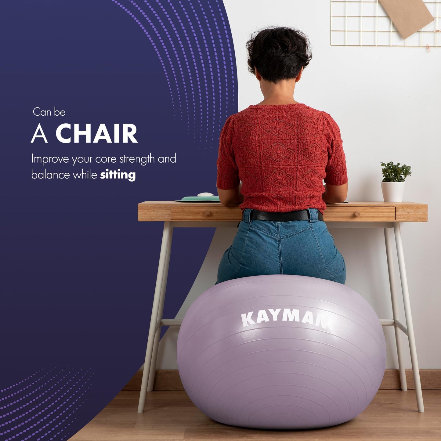 Swiss ball (55cm, 65cm, 75cm, 85cm)