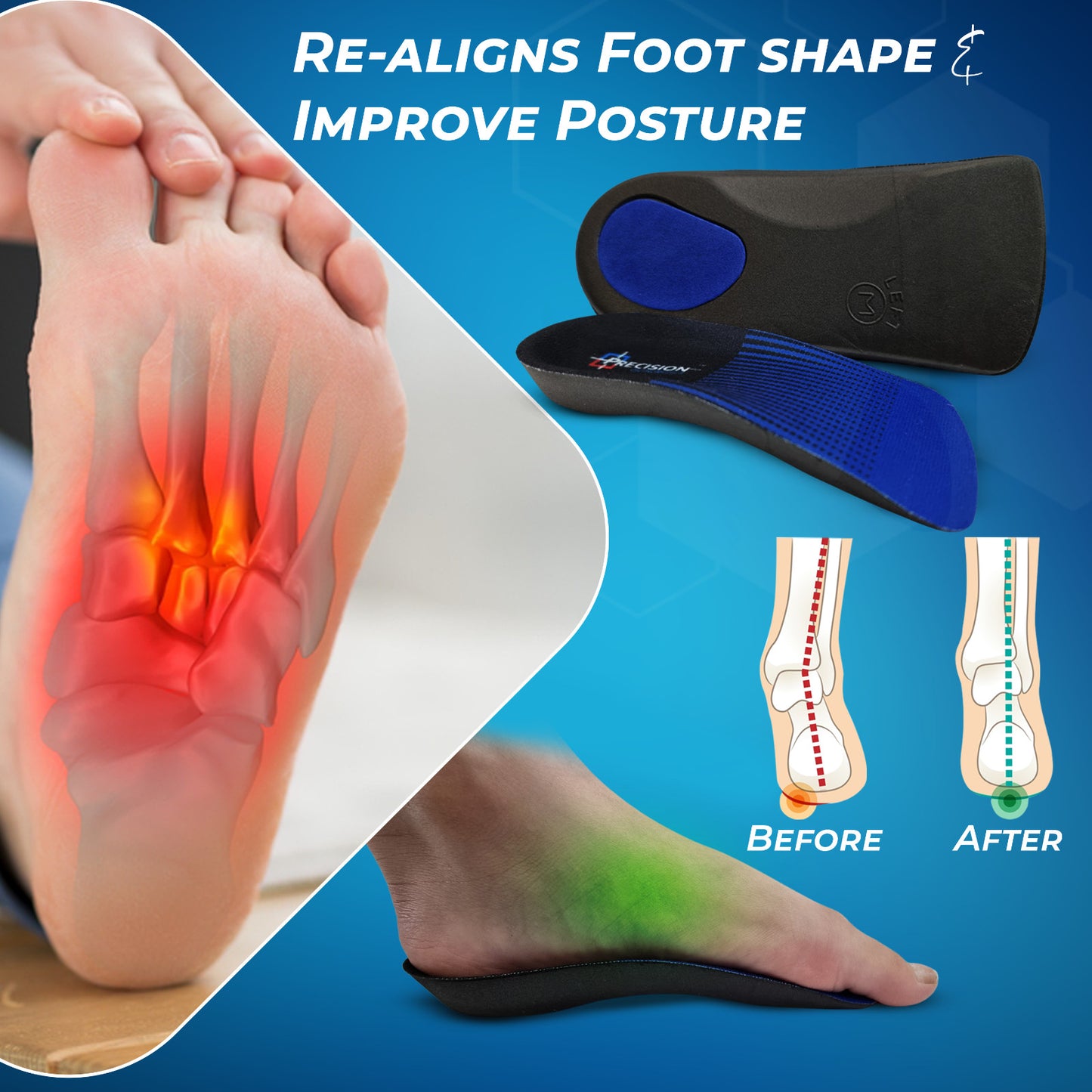 Orthotic arch support pair